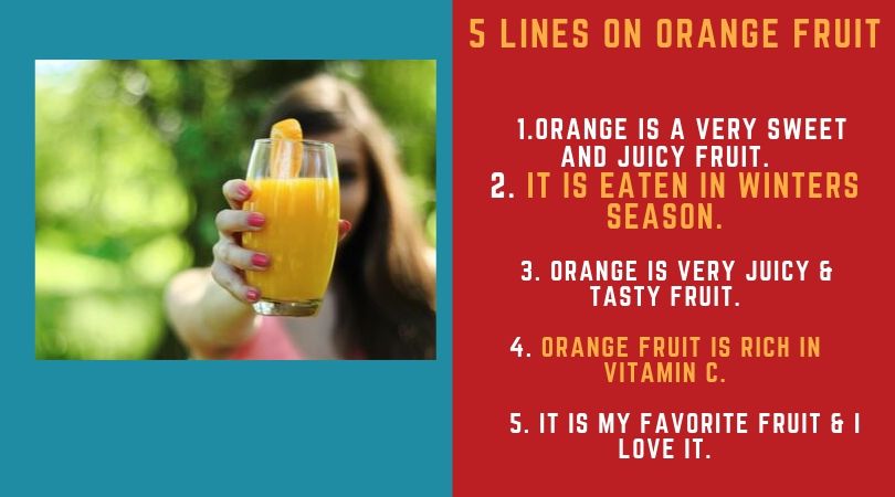 5 lines on-Orange Fruit /healthy-myself.com